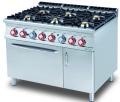 Masina gatit 6 arzatoare+cuptor GN 2/1 gaz si dulap neutru,linia 900 CF6-912GV LOTUS