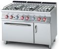 Masina gatit 6 arzatoare, gaz +cuptor GN 2/1 electric si dulap neutru, linia 700, CF6-712GPEV, LOTUS