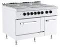 Masina gatit 6 plite patrate+cuptor GN 2/1 si dulap neutru, electrica, linia 900, G9K211E-W KUSINA