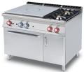 Plita solida/miez refractar 2 arzatoare si dulap n+cuptor GN 2/1, gaz, linia 900, TPF2-912GV LOTUS