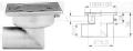 Sifon inox de pardoseala cu iesire orizontala C1040RZ