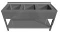 Spalator 3 cuve cu polita 1800x700x850