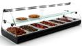 Vitrina expunere calda bain marie, cu geam curbat, top, C26L SAYL