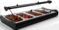 Vitrina expunere calda bain marie, cu geam curbat, top, CSS4L SAYL