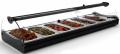 Vitrina expunere calda bain marie, cu geam curbat, top, CSS6L SAYL